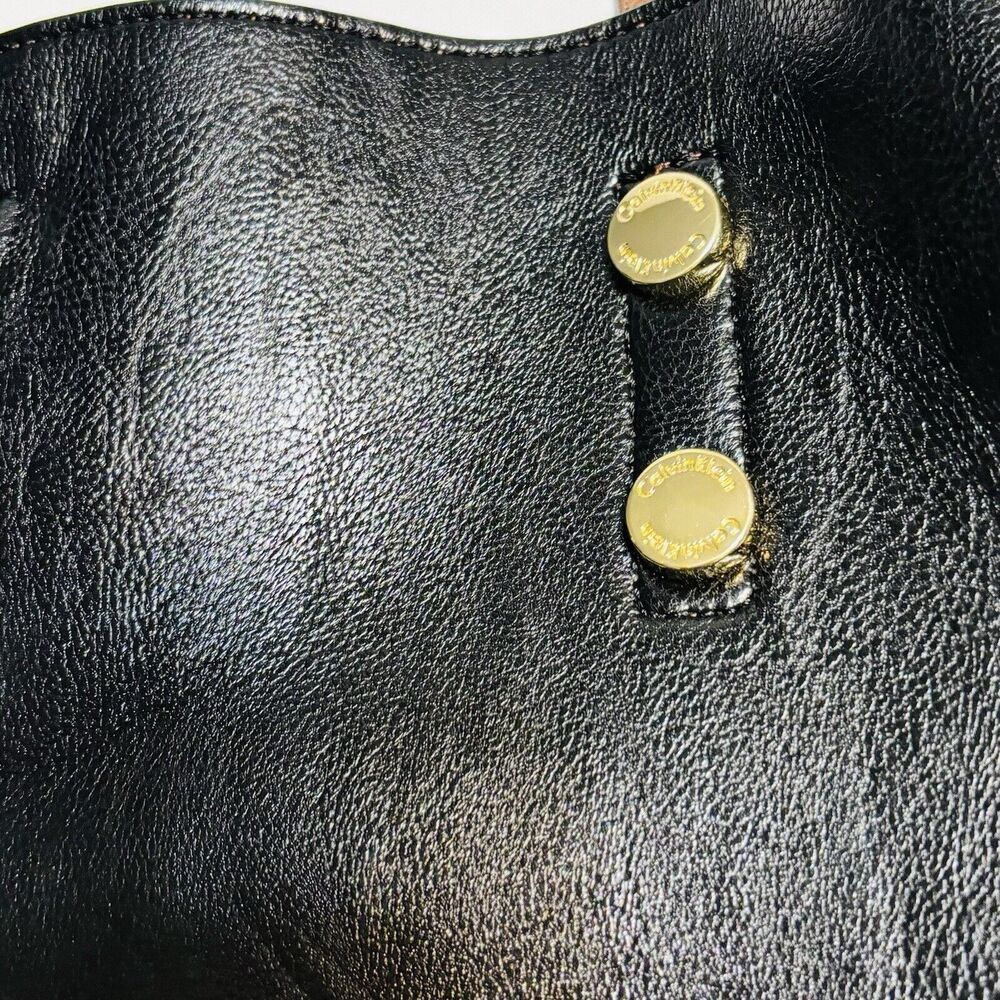 Calvin Klein Handbag/Tote Black/Brown Removable Brown Purse Business - Picture 4 of 13